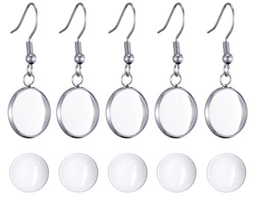30 Sets 12mm Earring Wire Hooks Cabochon Settings30Pcs Earring Wire Hooks with 30Pcs 12mm Glass Cabochons for Jewelry Making DIY Crafts 30 Sets 12mm Earring Wire Hooks Cabochon Settings30Pcs Earring Wire Hooks with 30Pcs 12mm Glass Cabochons for Jewelry Making DIY Crafts