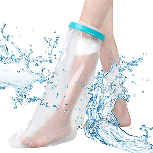 Adult Leg Cast Covers for Shower Waterproof Cast Protector Keep Bandage Dry Reusable Watertight Seal Cast Bag for Broken Knee Foot Ankle Wound Burns 24 Inches 
