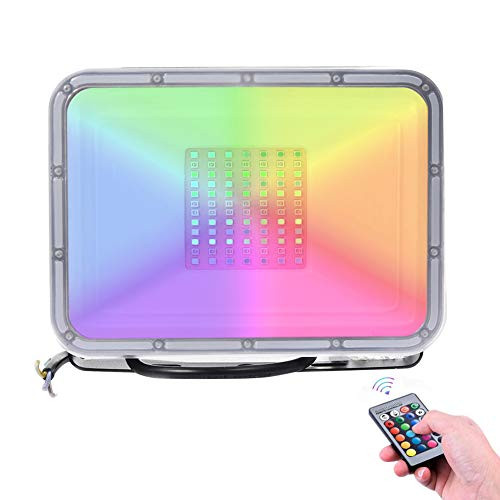 50W RGB LED Flood Light Color LED Flood Light Remote Control with Memory Function IP67 Waterproof Outdoor ColorChanging Flood Light dimmable Wall Washer for Party Garden Landscape