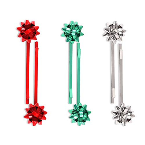 Christmas Bow Hair Clip Hairpin Headdress Hair Bows Alligator Clips Cute Hair Accessories For Women 3pairs silver red green Christmas Bow Hair Clip Hairpin Headdress Hair Bows Alligator Clips Cute Hair Accessories For Women 3pairs silver red green