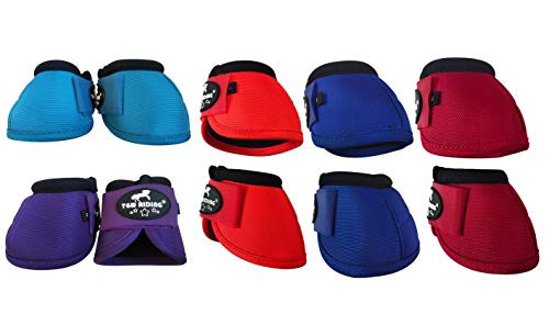 TGW RIDING NoTurn Horse Bell Boots Equine Ballistic Hoof Overreach Bell Boot Pair White S