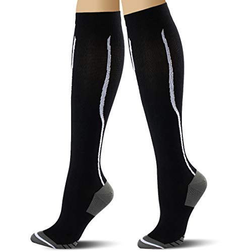 Compression Socks for Women Men Circulation 2030mmHg Graduated Compression Stockings with Eliminate Swelling  Pain Relief Compression Socks for Nurses Pregnancy Athletics Air Travel  2 Pairs SM
