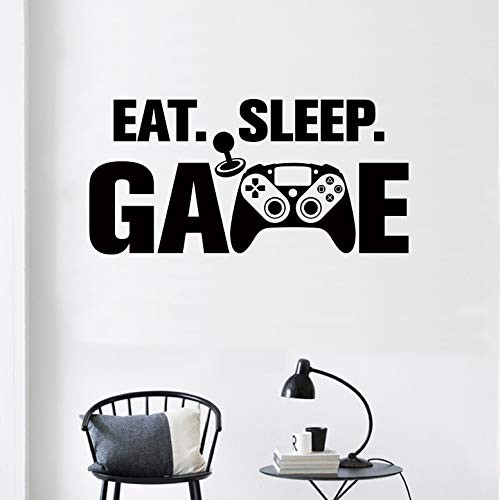 YOYOJOY Eat Sleep Game Wall Decals Quote Home Decor Art Quote Decals Wall Art Stickers DecalBlack YOYOJOY Eat Sleep Game Wall Decals Quote Home Decor Art Quote Decals Wall Art Stickers DecalBlack