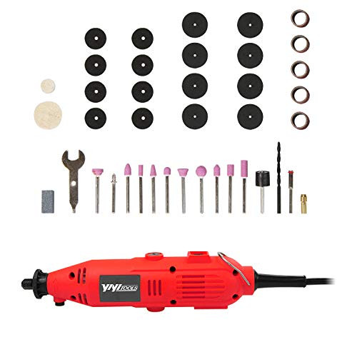 YIYITOOLS Rotary Tool Power Rotary Tool  With 40 Accessories 1A 6 Step Variable Speed Orange and Black S1JFE210