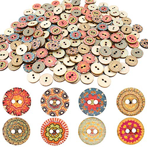 Sewing Wooden Buttons with Colorful Style Pattern Round Craft Cute Button for Sewing DIY Crafts Childrens Manual Painting Size 15mm 2 Holes 200PCS Leaf 15mm Sewing Wooden Buttons with Colorful Style Pattern Round Craft Cute Button for Sewing DIY Crafts Childrens Manual Painting Size 15mm 2 Holes 200PCS Leaf 15mm