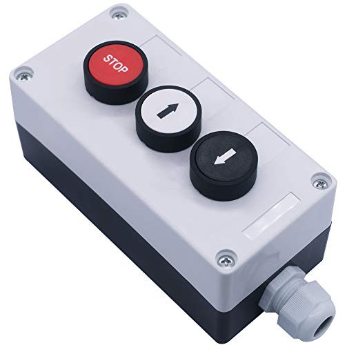 mxuteuk 1 NO Black 1 NO White momentary Switch Control UpDown?1NC Red Push Button Switch Momentary Switch Station Box Switch Pushbutton Switches ?1 Year Warranty HZSTSX