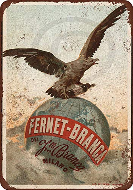YILMEN New Tin Sign 1892 FernetBranca Liqueur Vintage Look Aluminum Metal Sign 8x12 Inches M4089