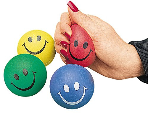 Relaxable Smile Face Balls (1 dozen) - Bulk [Toy]
