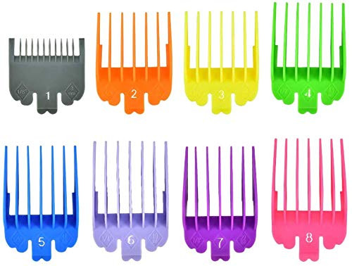Hair Clipper Guide Combs 8Pcs Hair Trimmers Cutting Set Attachment Guide Combs Wahl Replacement Guards Set Lengths from 18to 1325mm Hair Clipper Guide Combs 8Pcs Hair Trimmers Cutting Set Attachment Guide Combs Wahl Replacement Guards Set Lengths from 18to 1325mm