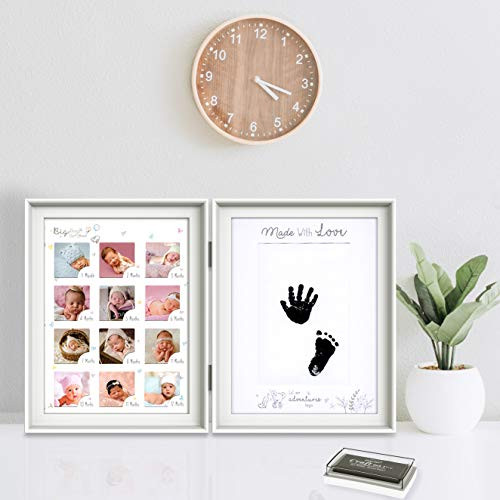 Newborn Baby Handprint and Footprint Kit Baby Keepsake Baby Frames for Photos First Year Baby Handprint Kit  Baby Footprint Kit with Ink Pad Unique Baby Shower Gifts for Newborn Baby Boys and Girls