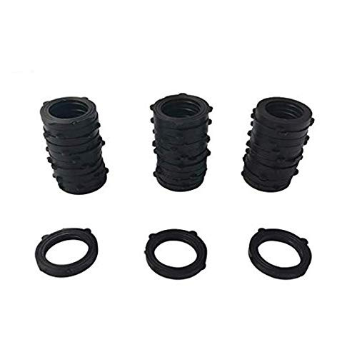 IMGTOP Garden Hose Washers Rubber Washers Seals 30 Pieces Black Hose Gaskets Heavy Duty Water Hose Washers O Rings Leak Proof Fittings for Standard 34 Garden Shower Hose and Water Faucet