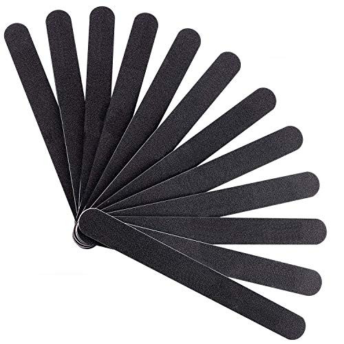 12PCS Nail Files 180240 Grit for Poly Nail Extension Gel Acrylic Nails Files Double Sided Black Washable Double Sided Emery Board 180240 Grit