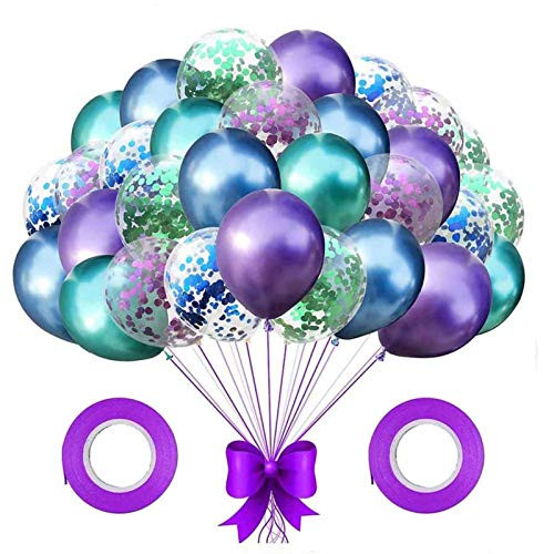 32PCS Mermaid Party Balloons Green Purple Metallic Balloons with Glitter Confetti Clear Sparkle Decorations for Wedding Party Baby Shower Party Supplies 32PCS Mermaid Party Balloons Green Purple Metallic Balloons with Glitter Confetti Clear Sparkle Decorations for Wedding Party Baby Shower Party Supplies