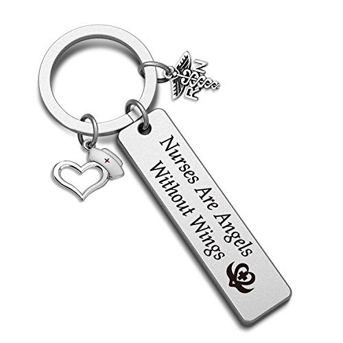 Healthcare RN Registered Nurse Gift Medical Gift Nursing Keychain Nurse Appreciation Jewelry Medical Jewelry Physician Assistant Gift Nursing Worker Gift BFF Gift Nurse Day JewelryKRWithout Wings