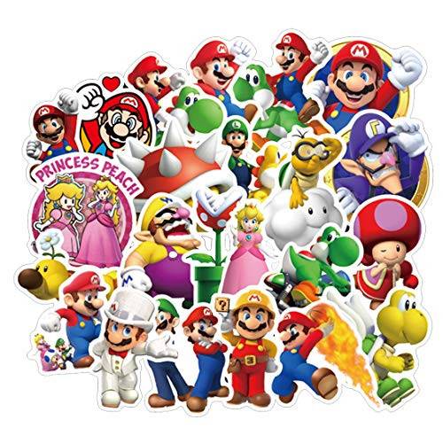 SEBADA 100Pcs Game Super Mario Stickers for Laptop Motorcycle Bicycle Skateboard Luggage Decal Graffiti PatchesNoDuplicate Sticker Pack HJKT