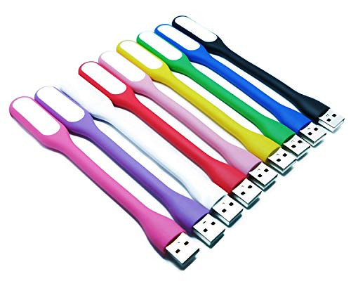 9 Pcs Mini USB LightMini USB Lamp LED Laptop Light for Power BankPortable Flexible Night Light or Reading Lamp Color as Shown