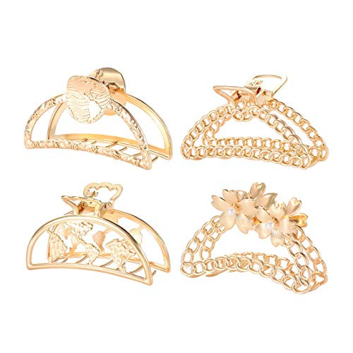 ISALOE Large Metal Hair Claw Clips Cutout Geometric Hair Jaw Clamps for Women Girls Half Bun Hair Catch Barrettes Nonslip Hair Accessories for Thick Thin Long Hair ISALOE Large Metal Hair Claw Clips Cutout Geometric Hair Jaw Clamps for Women Girls Half Bun Hair Catch Barrettes Nonslip Hair Accessories for Thick Thin Long Hair