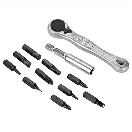 12 in 1 Portable Screwdriver Bits Set Quick Ratchet Socket Wrench  Drive Bits Mini 14 Set Hand Repair Tool