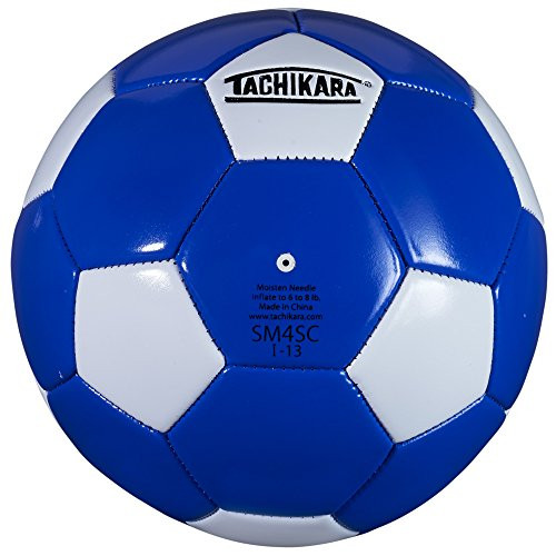 Tachikara SM4SC dual colored soft PU soccer ball size 4 royalwhite