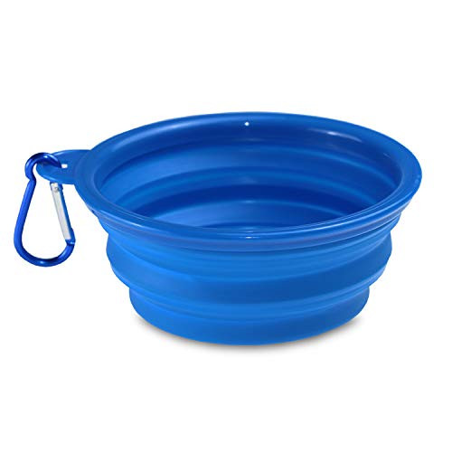 Collapsible Dog Bowl Foldable Expandable Cup Dish for Pet Cat Food Water Feeding Portable Travel Bowl Free Carabiner