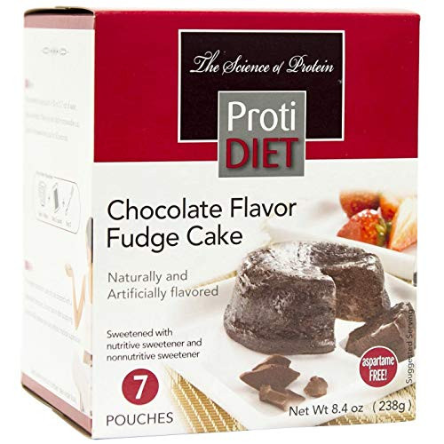 ProtiDiet Dessert  Chocolate Fudge Cake  7 Servings  High Protein 15g  Low Calorie  Low Fat  Ideal Protein Compatible