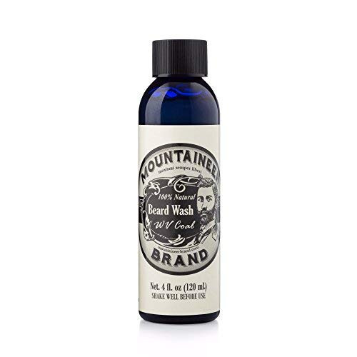 Beard Wash by Mountaineer Brand 4oz  WV Coal Scent Peppermint  Patchouli  Premium 100 Natural Beard Shampoo