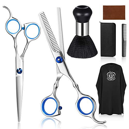 Hair Cutting Scissors Shears ETEREAUTY Professional Barber Scissors Stainless Steel Thinning Shears Hairdressing Shears Kit with Haircut Accessories for Home Salon Barber 7PCS Hair Cutting Scissors Shears ETEREAUTY Professional Barber Scissors Stainless Steel Thinning Shears Hairdressing Shears Kit with Haircut Accessories for Home Salon Barber 7PCS