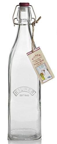 Kilner Square Clip Top Bottle, 34-Fl Oz