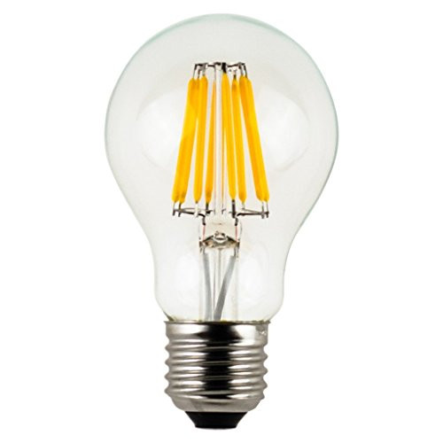 Vintage LED Filament Bulb A19 - 8W LED Light Bulb, Medium Screw E26 Base, Clear Soft White 2700K, LED Edison Bulb 80W Equivalent, 120VAC, Non-dimmable (8 Watts)