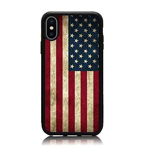 iPhone XR Case Retro American Flag Series Print Soft TPU  Hard Back Shock Absorption Scratch Proof Slim Protective Case Cover for iPhone XR 61 Inch 2018 Release