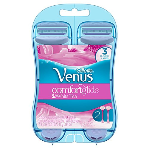 Gillette Venus ComfortGlide White Tea Womens Disposable Razor 2 Count