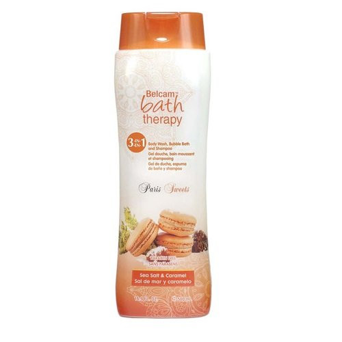 Paris Sweets 3in1 Body Wash Bubble Bath and Shampoo Sea Salt and Caramel 169 Fl Oz