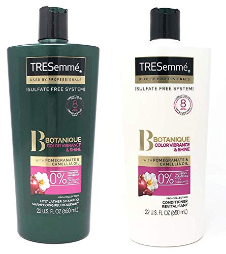 Tresemme Pro Collection Haircare  Botanique Color Vibrance  Shine with Pomegranate  Camellia Oil  Shampoo  Conditioner Set  Net Wt 22 FL OZ 650 mL Per Bottle  One Set