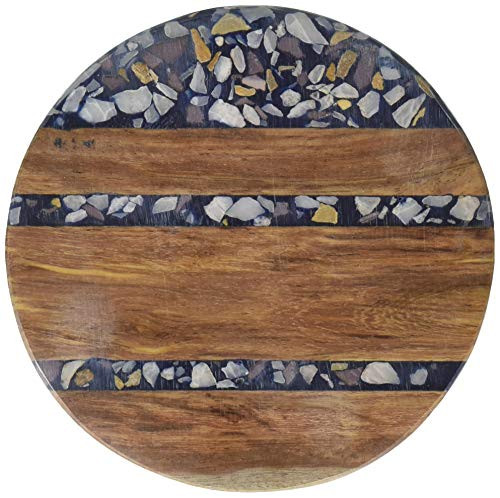 Thirstystone Sheesham Wood and Black Terrazzo Coasters Set of 4