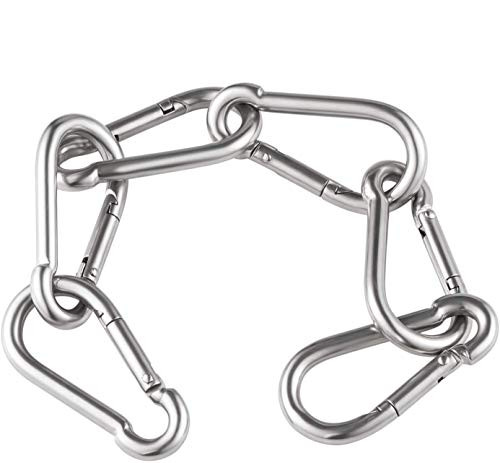Yangbaga Carabiner Clips 236inch 304 Stainless Steel Spring Snap Hook Set of 6 Heavy Duty Quick Link for Swings Camping Hiking Traveling Yangbaga Carabiner Clips 236inch 304 Stainless Steel Spring Snap Hook Set of 6 Heavy Duty Quick Link for Swings Camping Hiking Traveling