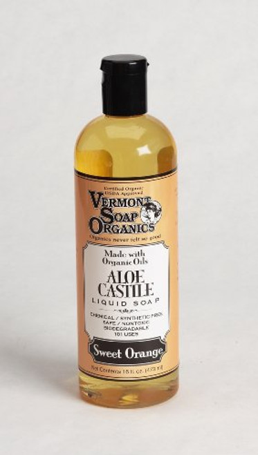 Vermont Soap Organics Sweet Orange Liquid Aloe Castile Soap 16oz Vermont Soap Organics Sweet Orange Liquid Aloe Castile Soap 16oz