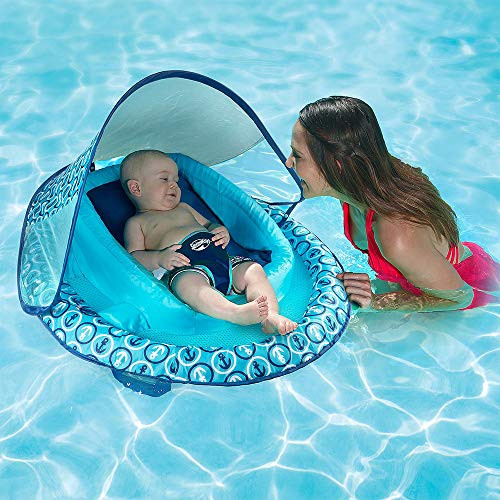 SwimWays Infant Baby Spring Float Canopy  Blue