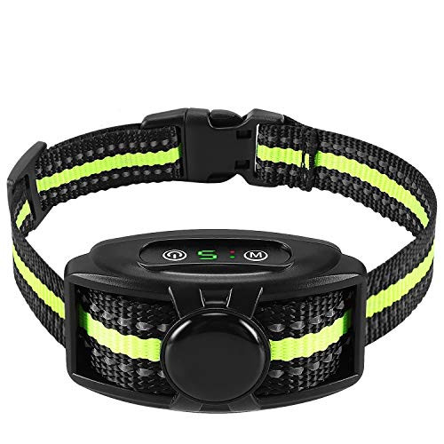 Flittor Bark Collar NO Shock Anti Barking Dog Collars with Rechargeable Adjustable Sensitivity and Intensity Beep Vibration  No Harm Shock for Small Medium Large Dogs
