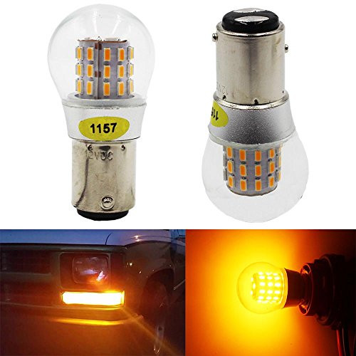 AMAZENAR 2-Pack 1157 BAY15D 1016 1034 7528 2057 2357 Extremely Bright Amber/Yellow LED Light 12V-DC, AK-3014 39 SMD Replacement Bulbs For Turn Signal Lights Tail BackUp Bulbs AMAZENAR 2-Pack 1157 BAY15D 1016 1034 7528 2057 2357 Extremely Bright Amber/Yellow LED Light 12V-DC, AK-3014 39 SMD Replacement Bulbs For Turn Signal Lights Tail BackUp Bulbs