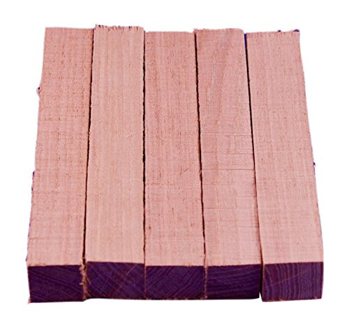 Red Hickory Wood Turning Pen Blanks  Wood Pen Blanks 5 Pack  34 X 34 X 5