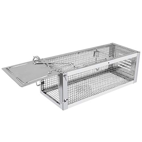 RatzFatz Mouse Trap Humane Live Cage Catch and Release Mice Rats Chipmunks Squirrels Hamsters and Other Rodents Hook Design