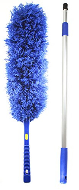 Jet Clean Microfiber Hand Duster-Feather Dust Appliances, Ceiling Fans, Blinds, Furniture, Shutters, Cars, Delicate Surfaces-Extension Pole Reach 25-44" Jet Clean Microfiber Hand Duster-Feather Dust Appliances, Ceiling Fans, Blinds, Furniture, Shutters, Cars, Delicate Surfaces-Extension Pole Reach 25-44"