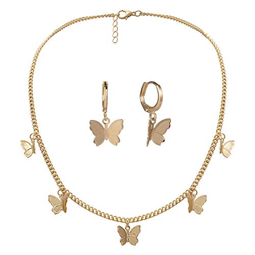 Nanafast Butterfly Necklace Earrings 