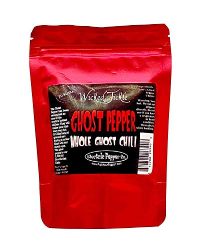 5 Whole Ghost Pepper Dried Intact Seed Pods 2 Free Super Hot Wicked Tickle