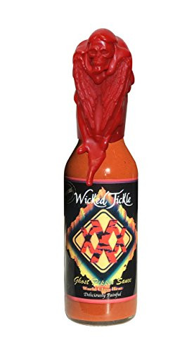 Ghost Pepper Hot Sauce Wicked Tickle XXX Chipotle Extra Hot Worlds Hottest Hot Sauce Gift Wax Sealed Wings