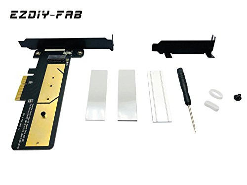 EZDIY-FAB PCI Express M.2 NGFF PCI-E SSD to PCIe 3.0 x 4 Host Adapter Card with Heatsink Cooler- Support M.2 PCIe (NVMe or AHCI) Type 22110,2280, 2260, 2242