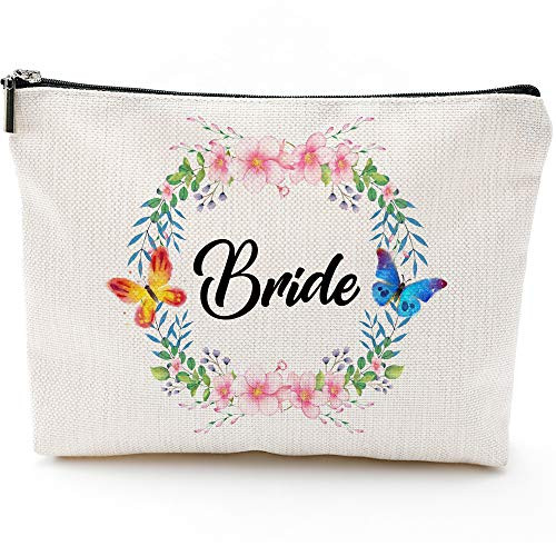 Bride Makeup Bag Miss To Mrs Bridal Shower Engagement Gift Bride Gift Bride Cosmetic Bag Engagement Gift Bride Cotton and linen Gift Bag