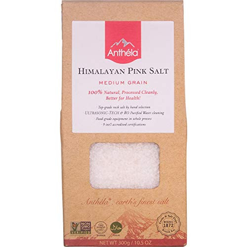 Anthela Himalayan Pink Salt Medium Grain ECO Paper Box 105oz Premium Organic Gourmet 100 Pure Ancient Mineral Sea Salt Natural and Amazing Flavor NonGMO Kosher Halal Sedex Certified Anthela Himalayan Pink Salt Medium Grain ECO Paper Box 105oz Premium Organic Gourmet 100 Pure Ancient Mineral Sea Salt Natural and Amazing Flavor NonGMO Kosher Halal Sedex Certified
