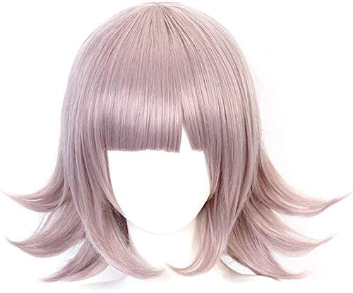 Nanami ChiaKi Wig Cosplay Wig Danganronpa Costume Hair Synthetic Heat Resistant with Cap for Halloween Party