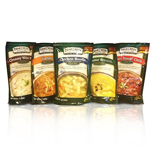 Bear Creek Soup Mixes Variety Creamy Wild Rice Tortilla Soup Darn Good Chili Chicken Noodle Cheddar Broccoli 5 Pack